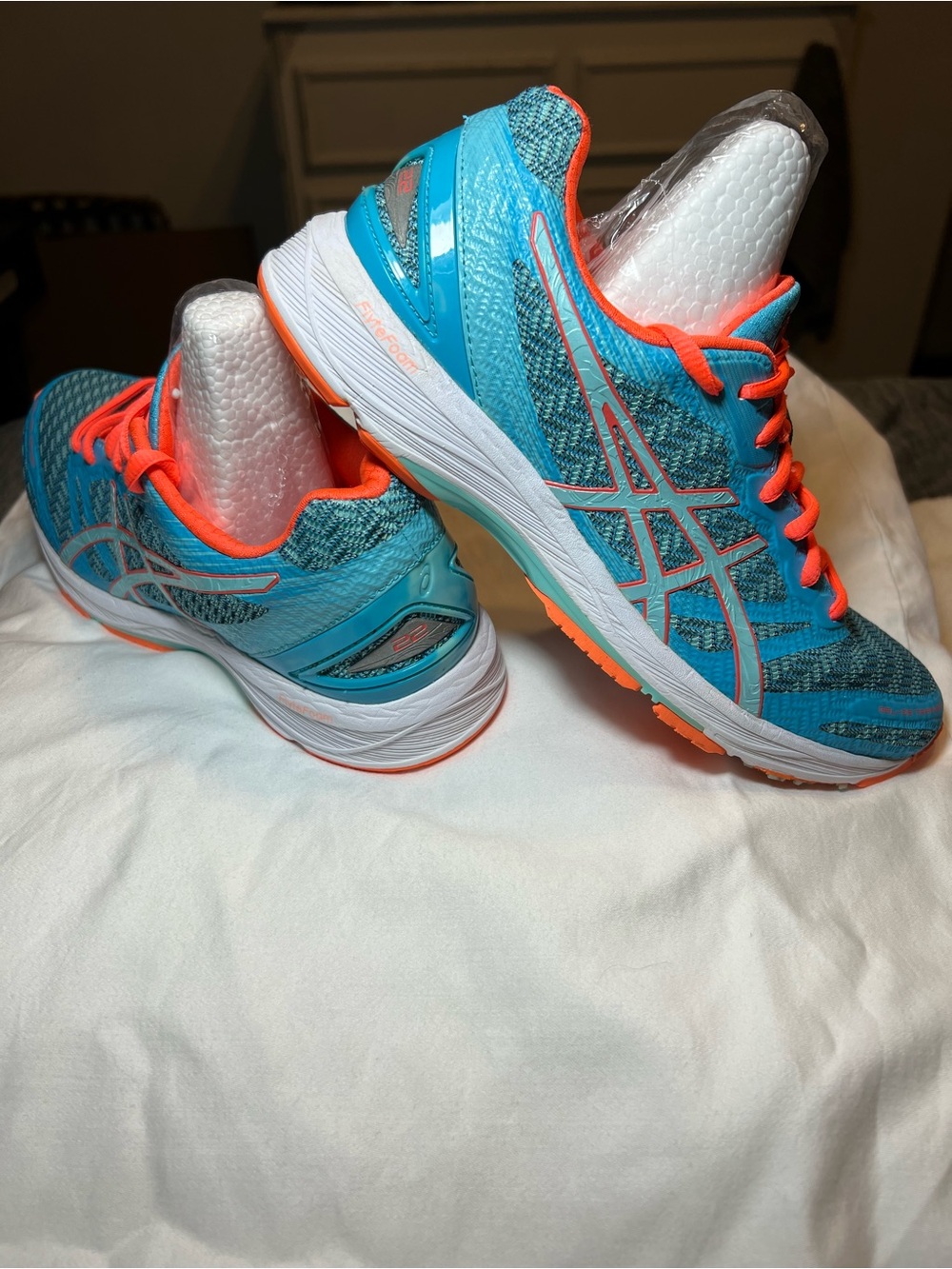 ASICS Blue and Orange Women's Running Sneakers size 8 - Picture 5 of 12